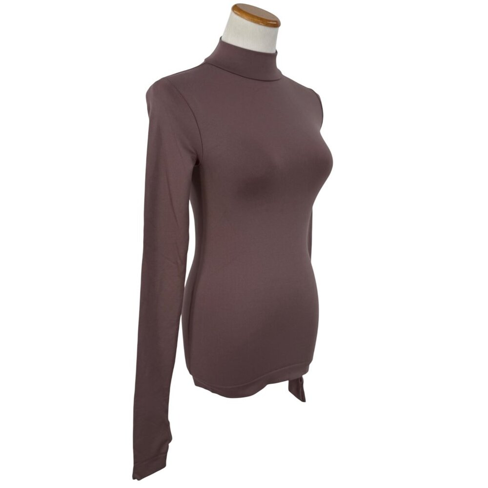 NWT Free People Seamless Mock Neck w/Thumbholes Stretch Long Sleeve Layering Top - Picture 5 of 11
